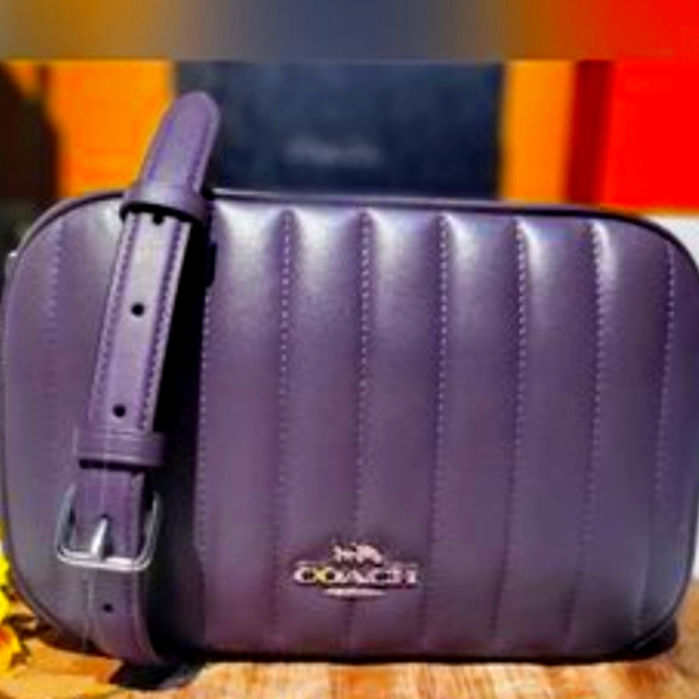 Coach Jes Crossbody Bag With Linear Quilting - Amethyst